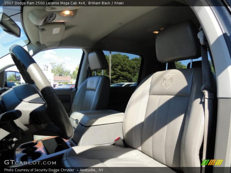 Brilliant Black / Khaki 2007 Dodge Ram 2500 Laramie Mega Cab 4x4