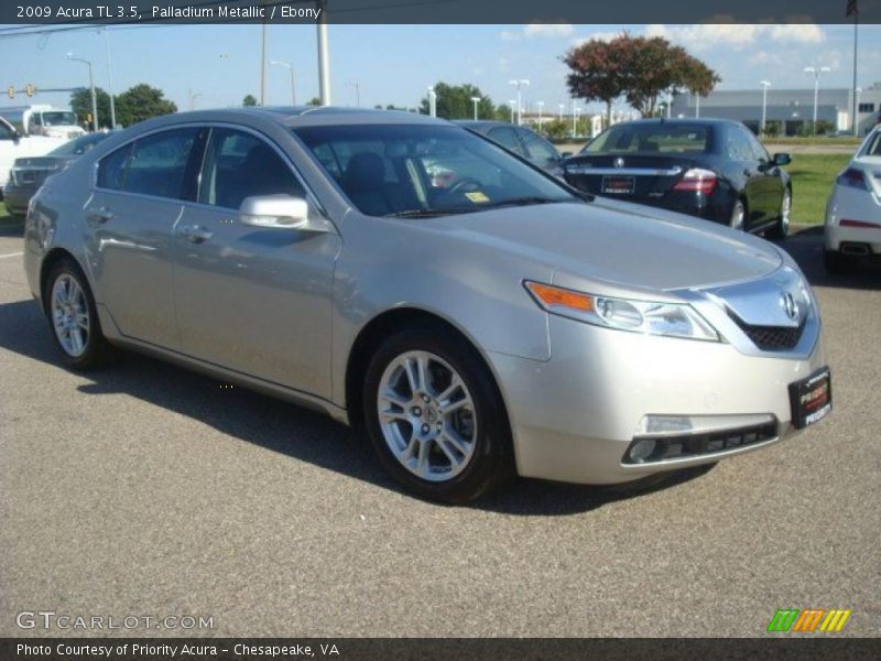 Palladium Metallic / Ebony 2009 Acura TL 3.5