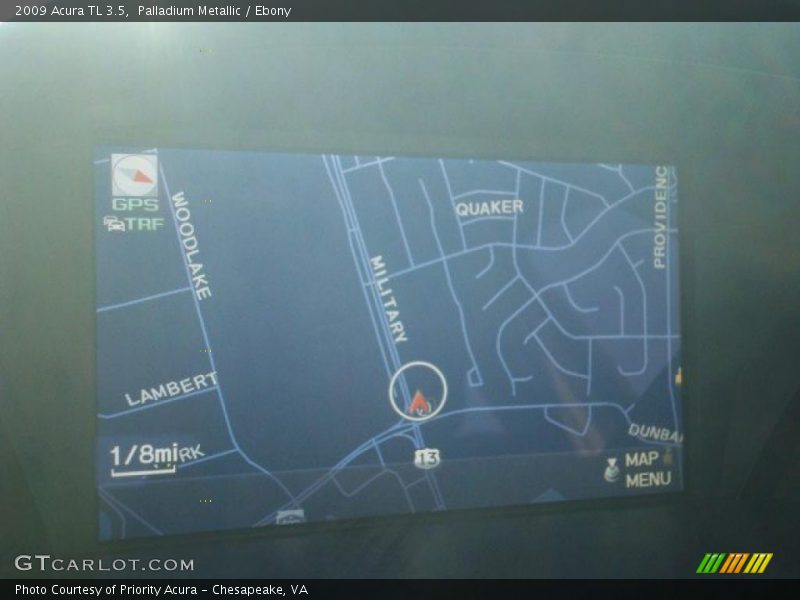 Palladium Metallic / Ebony 2009 Acura TL 3.5
