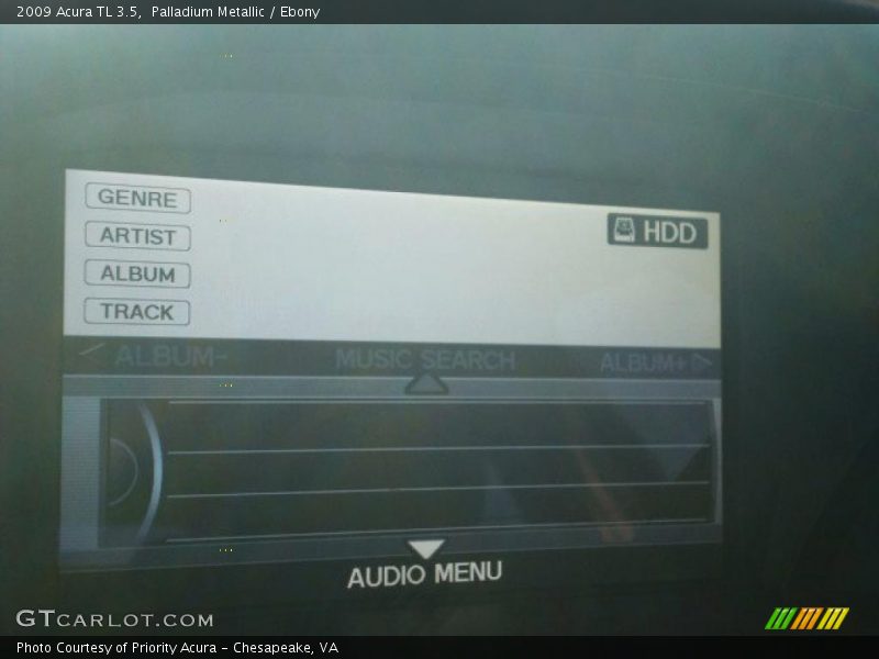 Palladium Metallic / Ebony 2009 Acura TL 3.5