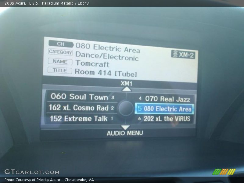 Palladium Metallic / Ebony 2009 Acura TL 3.5