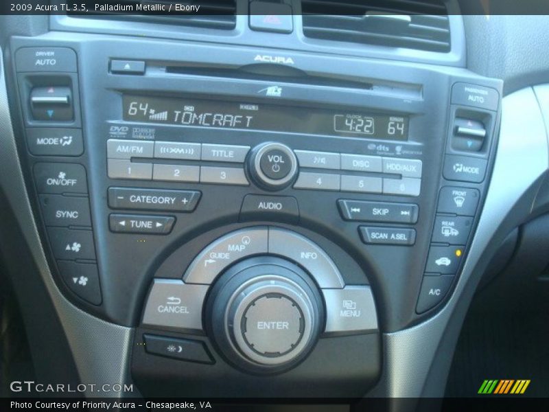 Palladium Metallic / Ebony 2009 Acura TL 3.5