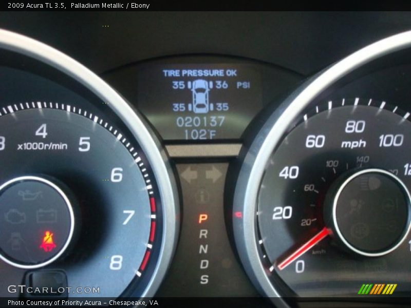 Palladium Metallic / Ebony 2009 Acura TL 3.5