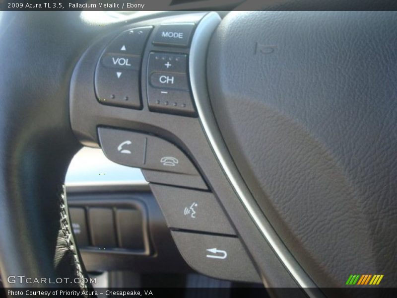 Palladium Metallic / Ebony 2009 Acura TL 3.5