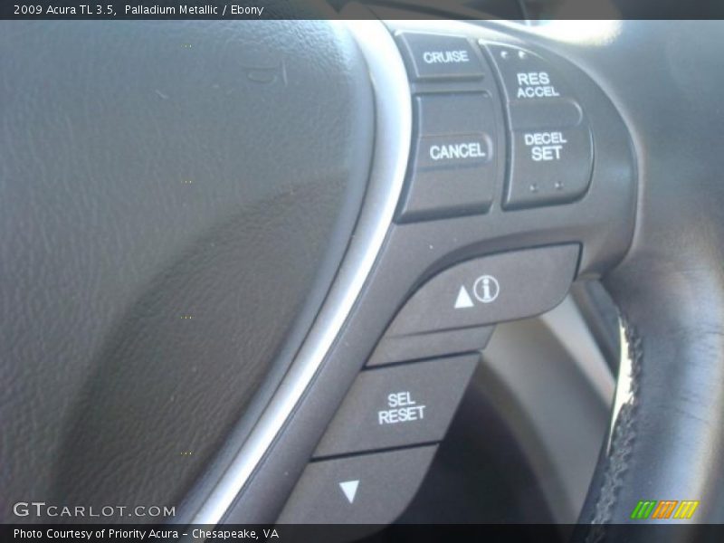 Palladium Metallic / Ebony 2009 Acura TL 3.5