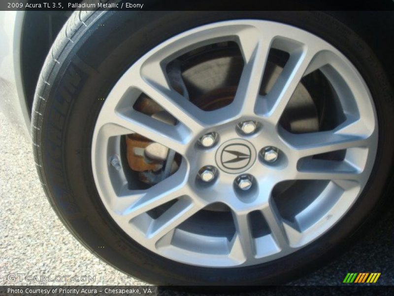 Palladium Metallic / Ebony 2009 Acura TL 3.5