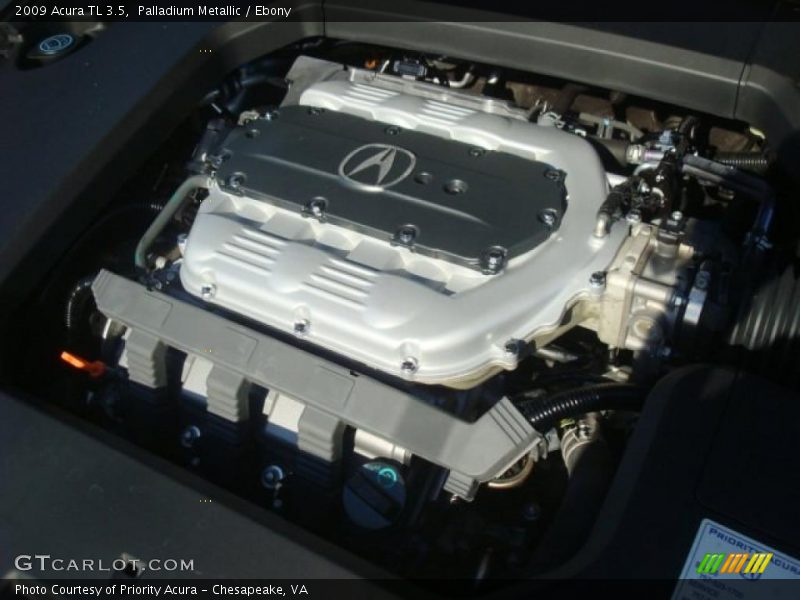 Palladium Metallic / Ebony 2009 Acura TL 3.5