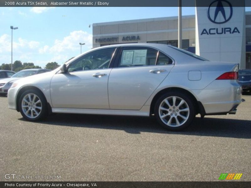 Alabaster Silver Metallic / Ebony 2008 Acura TSX Sedan