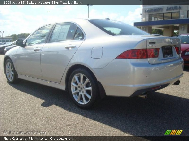 Alabaster Silver Metallic / Ebony 2008 Acura TSX Sedan