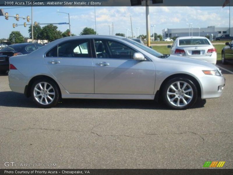 Alabaster Silver Metallic / Ebony 2008 Acura TSX Sedan