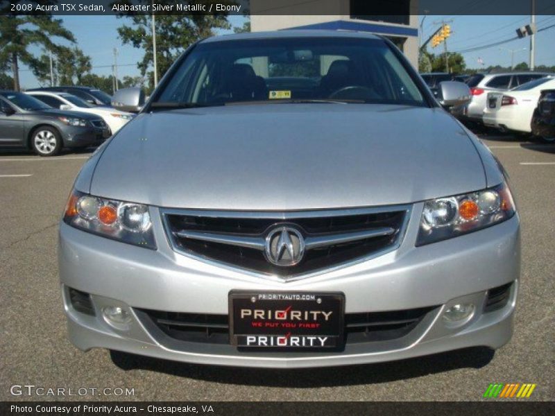 Alabaster Silver Metallic / Ebony 2008 Acura TSX Sedan