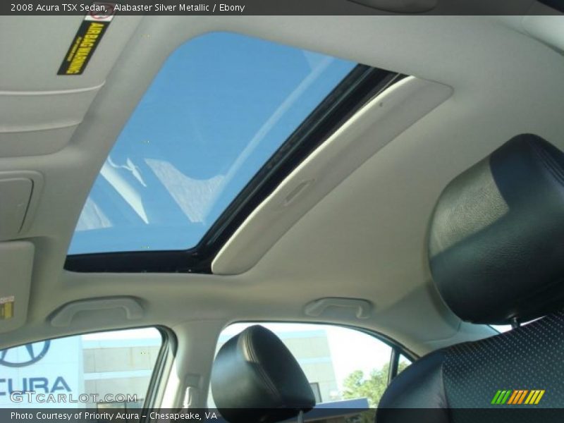 Alabaster Silver Metallic / Ebony 2008 Acura TSX Sedan