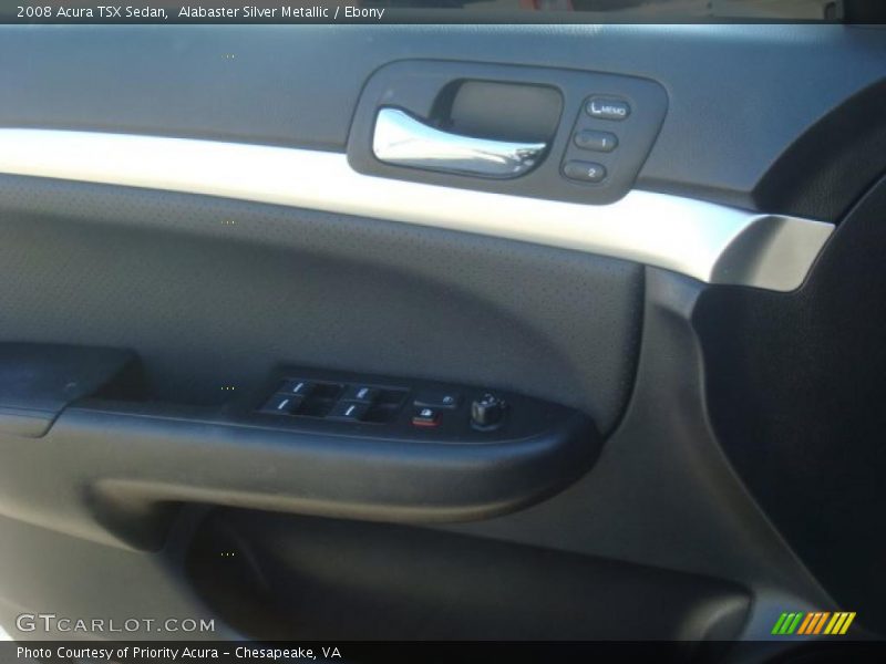 Alabaster Silver Metallic / Ebony 2008 Acura TSX Sedan