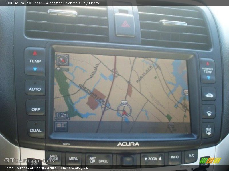 Alabaster Silver Metallic / Ebony 2008 Acura TSX Sedan