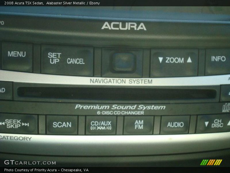 Alabaster Silver Metallic / Ebony 2008 Acura TSX Sedan