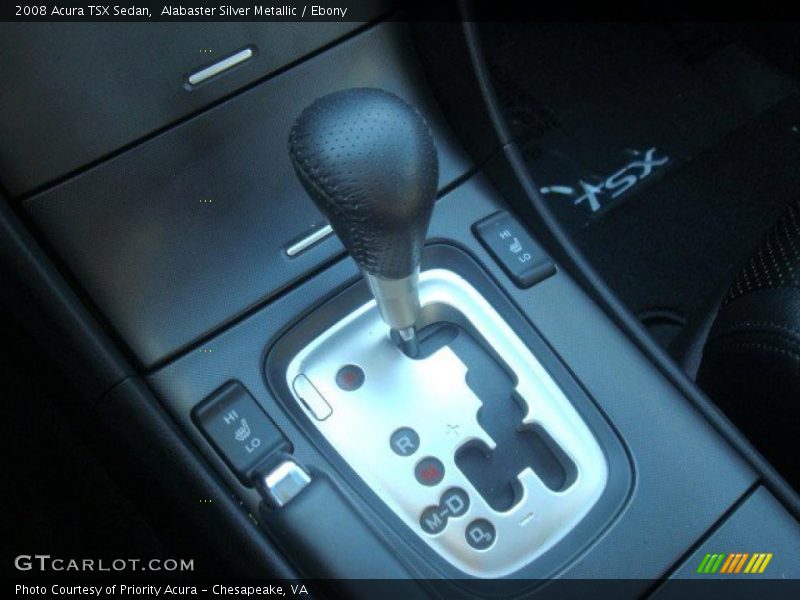 Alabaster Silver Metallic / Ebony 2008 Acura TSX Sedan