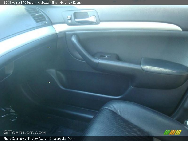 Alabaster Silver Metallic / Ebony 2008 Acura TSX Sedan