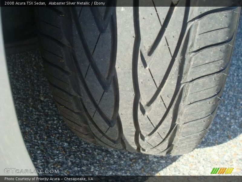 Alabaster Silver Metallic / Ebony 2008 Acura TSX Sedan