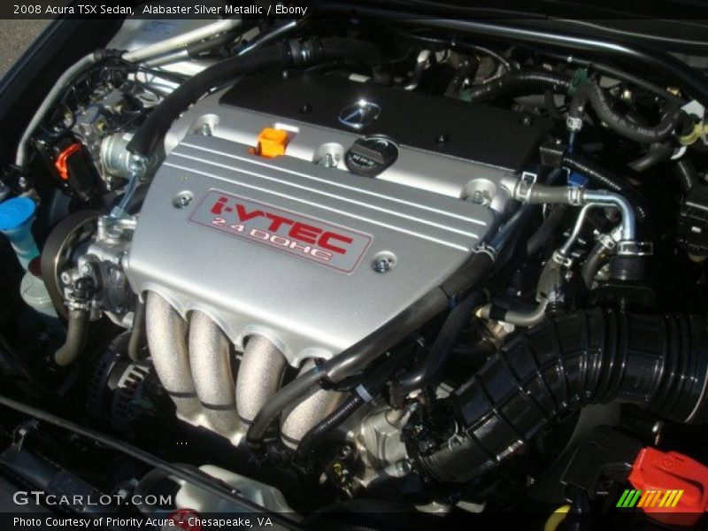 Alabaster Silver Metallic / Ebony 2008 Acura TSX Sedan