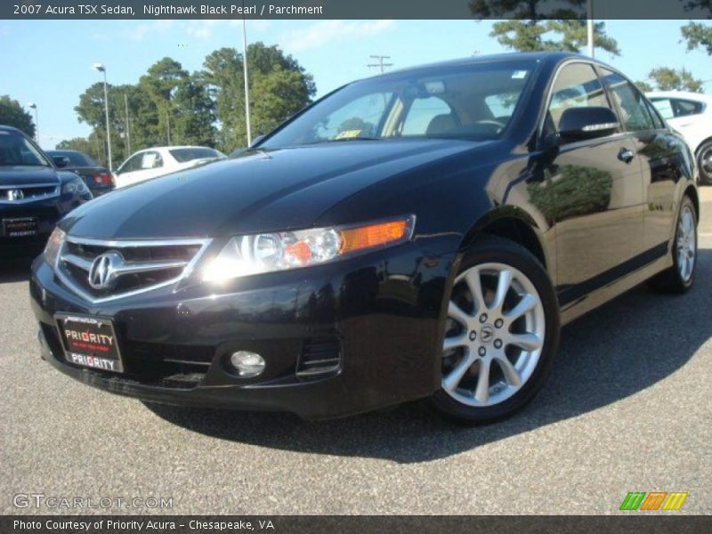 Nighthawk Black Pearl / Parchment 2007 Acura TSX Sedan