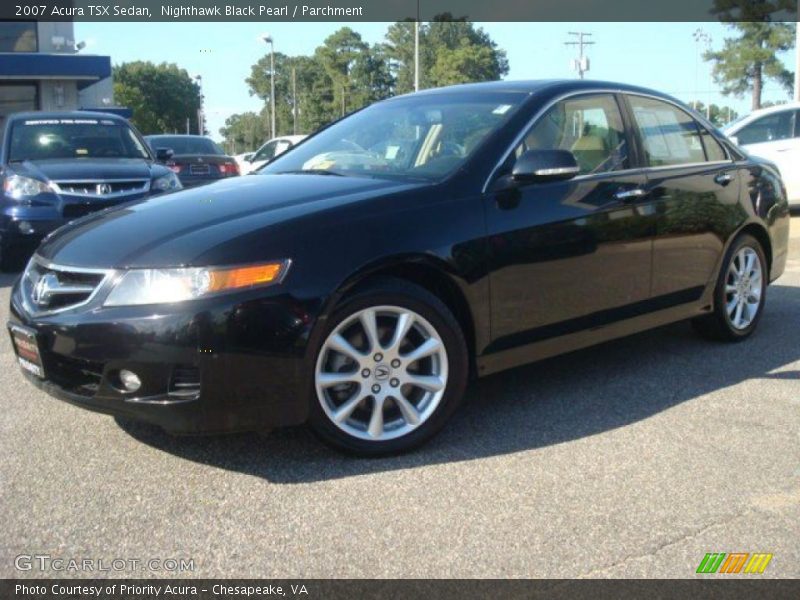 Nighthawk Black Pearl / Parchment 2007 Acura TSX Sedan