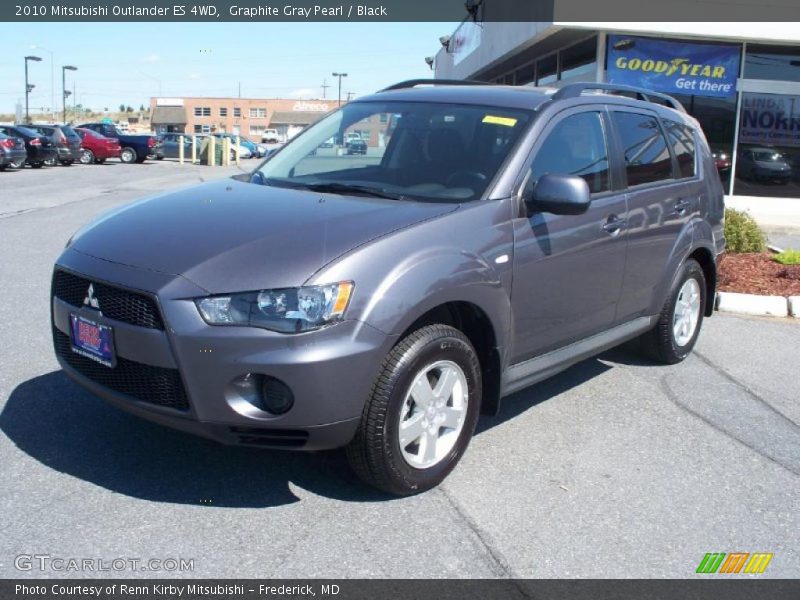 Graphite Gray Pearl / Black 2010 Mitsubishi Outlander ES 4WD