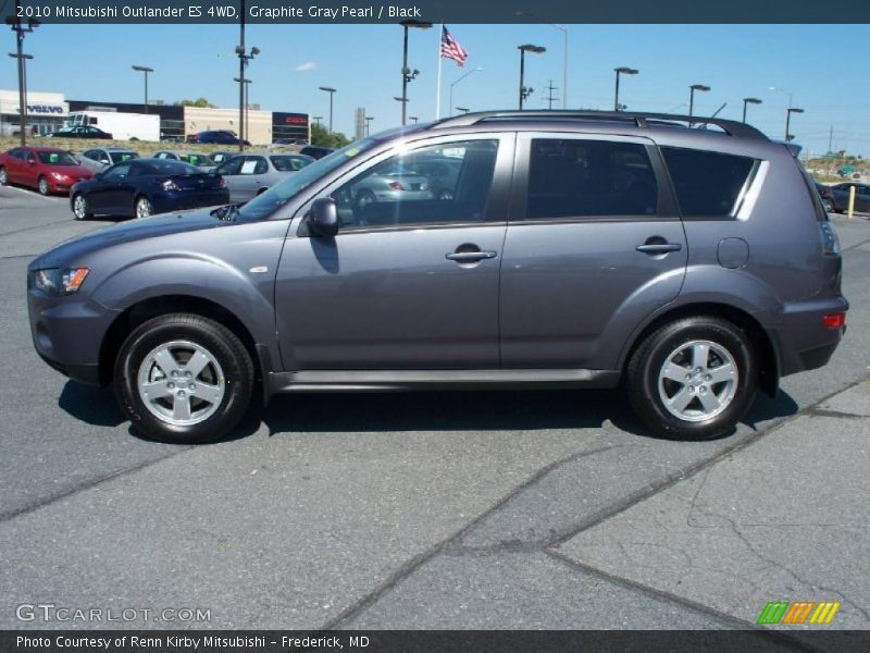 Graphite Gray Pearl / Black 2010 Mitsubishi Outlander ES 4WD