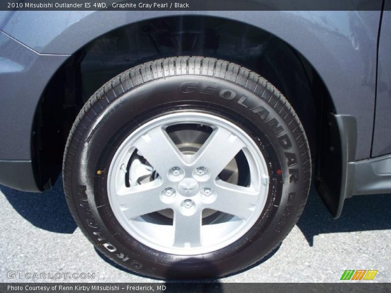 Graphite Gray Pearl / Black 2010 Mitsubishi Outlander ES 4WD