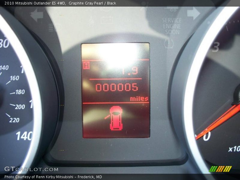 Graphite Gray Pearl / Black 2010 Mitsubishi Outlander ES 4WD