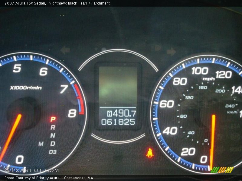 Nighthawk Black Pearl / Parchment 2007 Acura TSX Sedan