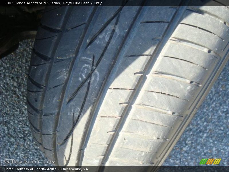 Royal Blue Pearl / Gray 2007 Honda Accord SE V6 Sedan
