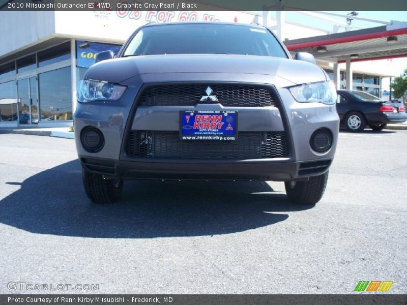 Graphite Gray Pearl / Black 2010 Mitsubishi Outlander ES 4WD