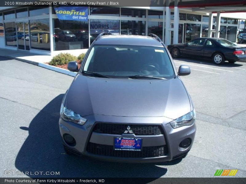Graphite Gray Pearl / Black 2010 Mitsubishi Outlander ES 4WD
