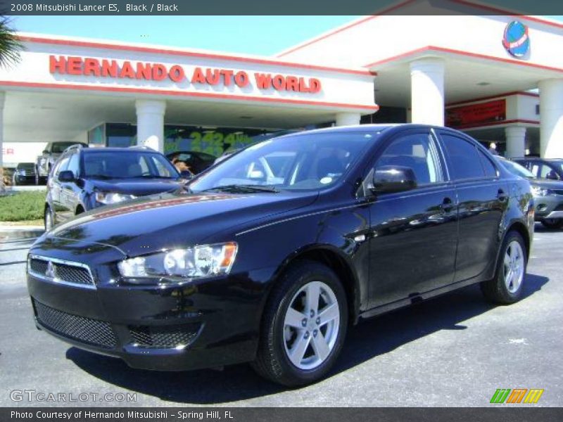 Black / Black 2008 Mitsubishi Lancer ES