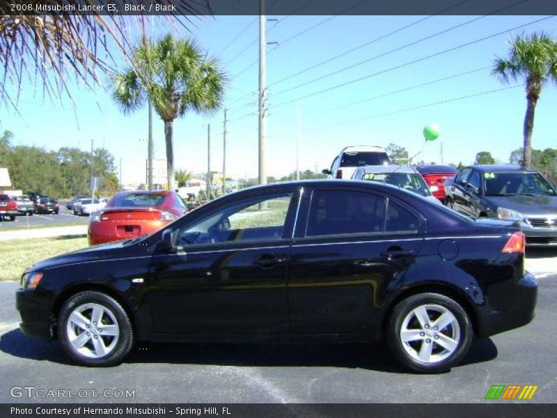 Black / Black 2008 Mitsubishi Lancer ES
