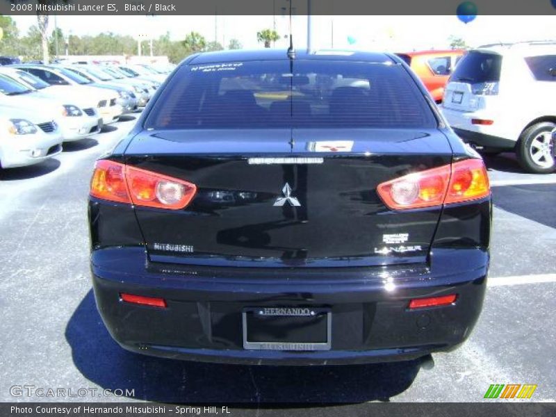 Black / Black 2008 Mitsubishi Lancer ES