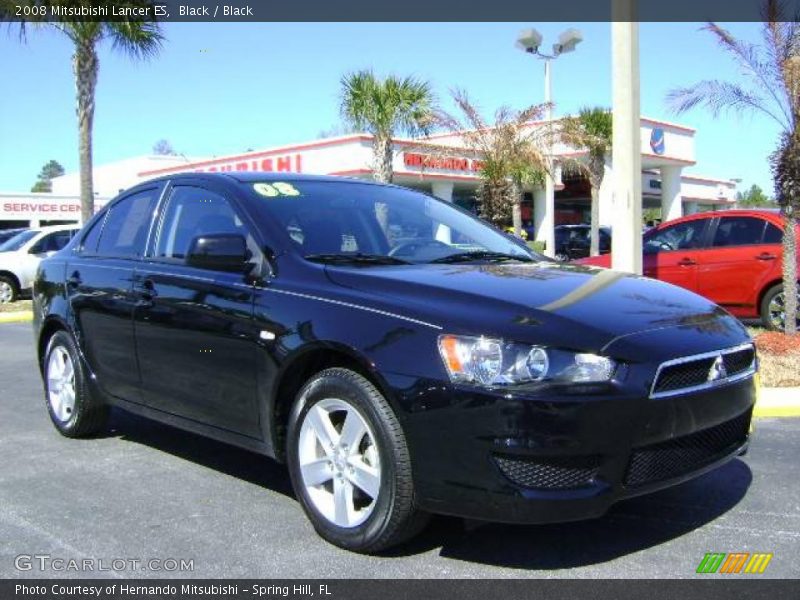 Black / Black 2008 Mitsubishi Lancer ES