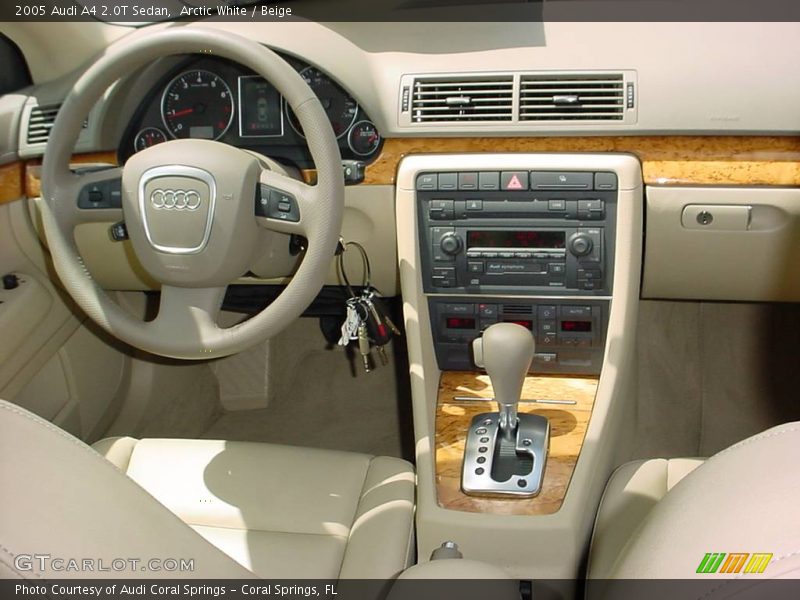 Arctic White / Beige 2005 Audi A4 2.0T Sedan