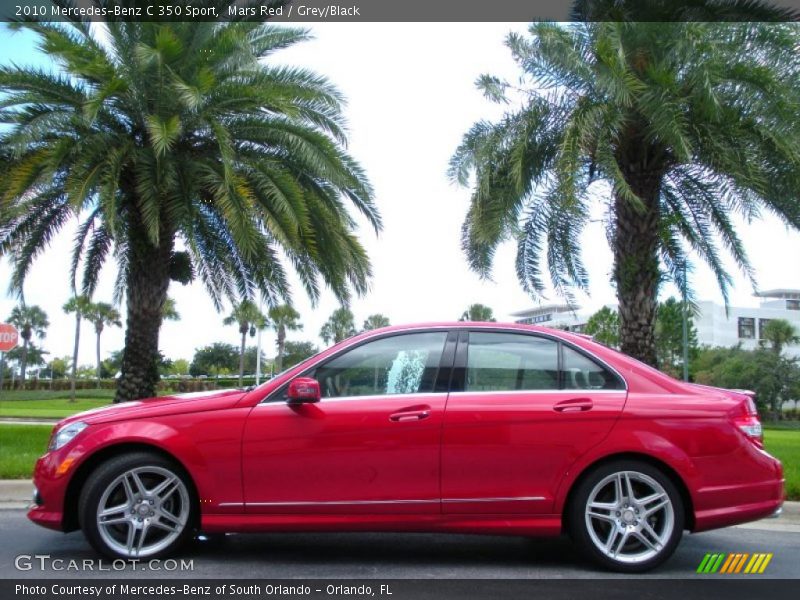 Mars Red / Grey/Black 2010 Mercedes-Benz C 350 Sport