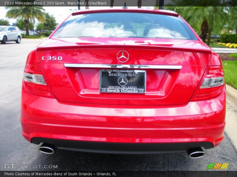 Mars Red / Grey/Black 2010 Mercedes-Benz C 350 Sport