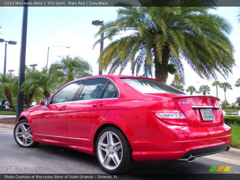 Mars Red / Grey/Black 2010 Mercedes-Benz C 350 Sport