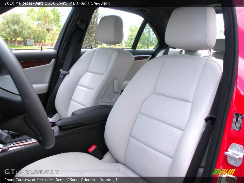 Mars Red / Grey/Black 2010 Mercedes-Benz C 350 Sport