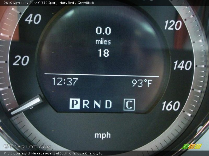 Mars Red / Grey/Black 2010 Mercedes-Benz C 350 Sport