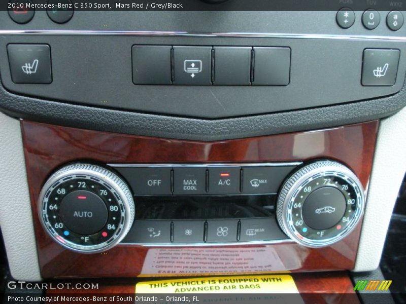 Mars Red / Grey/Black 2010 Mercedes-Benz C 350 Sport