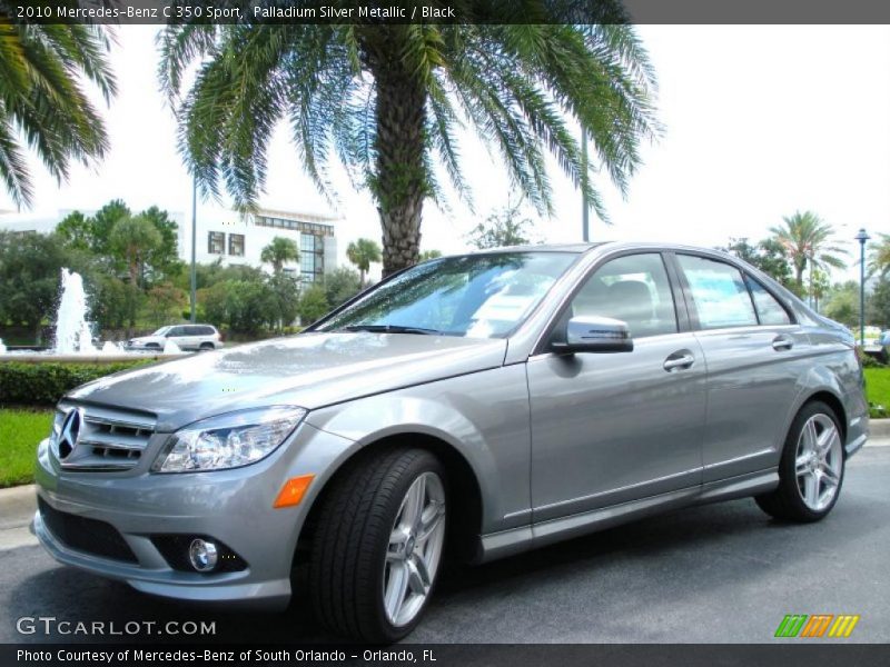 Palladium Silver Metallic / Black 2010 Mercedes-Benz C 350 Sport