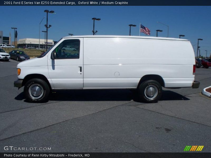 Oxford White / Medium Graphite 2001 Ford E Series Van E250 Extended Cargo