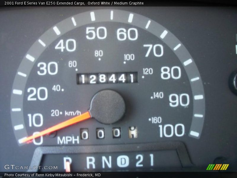 Oxford White / Medium Graphite 2001 Ford E Series Van E250 Extended Cargo
