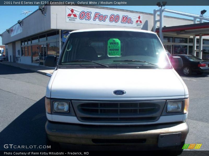 Oxford White / Medium Graphite 2001 Ford E Series Van E250 Extended Cargo