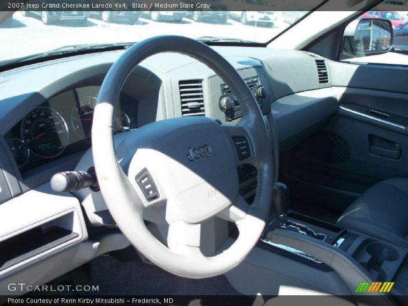 Black / Medium Slate Gray 2007 Jeep Grand Cherokee Laredo 4x4