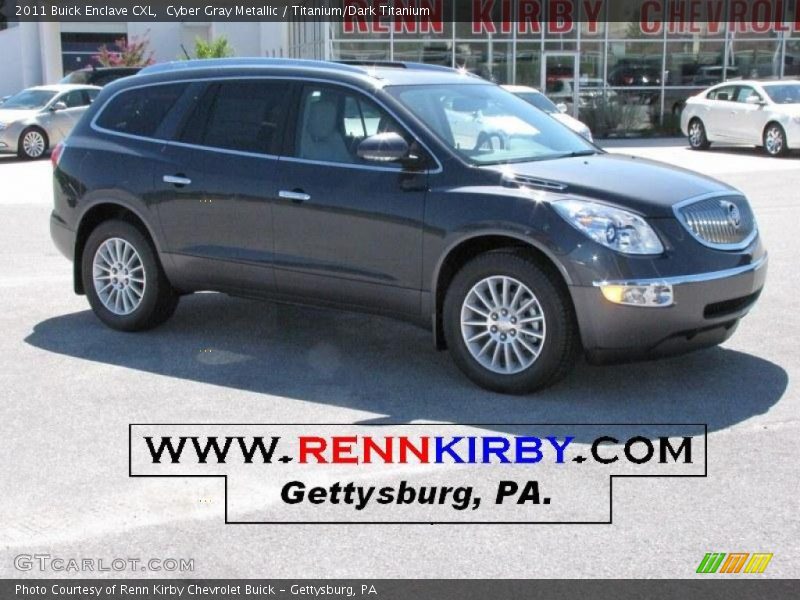 Cyber Gray Metallic / Titanium/Dark Titanium 2011 Buick Enclave CXL